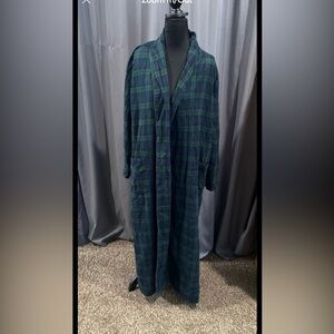 L.L. Bean 100% cotton scotch plaid robe size medium